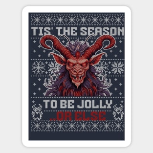 Krampus Tis The Season To Be Jolly Or Else Sticker